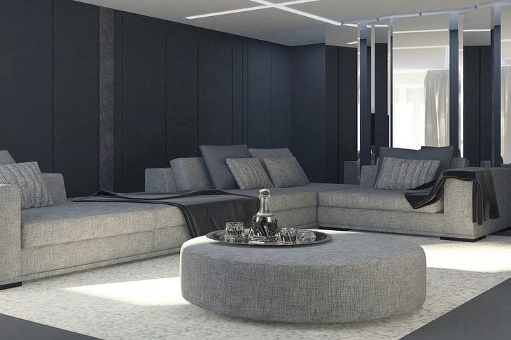 How to Arrange Furniture on a Carpet: It Will Be Beautiful and Comfortable Sofa on the carpet