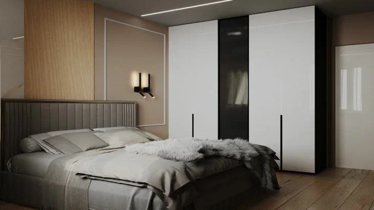 Cool trick in bedroom design: you can immediately see that a designer had a hand in the interior design Bedroom