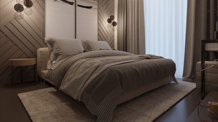 Avez-vous besoin d'un tapis dans la chambre? Le designer a donné une réponse claire à cette question chambre à coucher